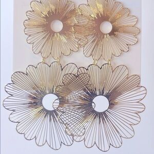 Nine West Radiant Gold Floral Earrings